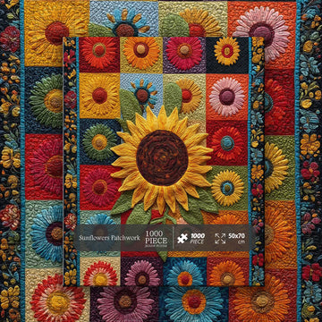Girasoli patchwork puzzle puzzle 1000 pezzi